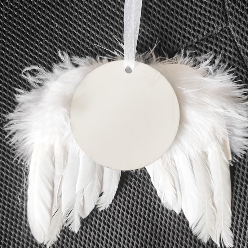20 pçs/lote novos ornamentos de MDF com sublimação de asa de anjo ornamento de asa de anjo para decoração de Natal