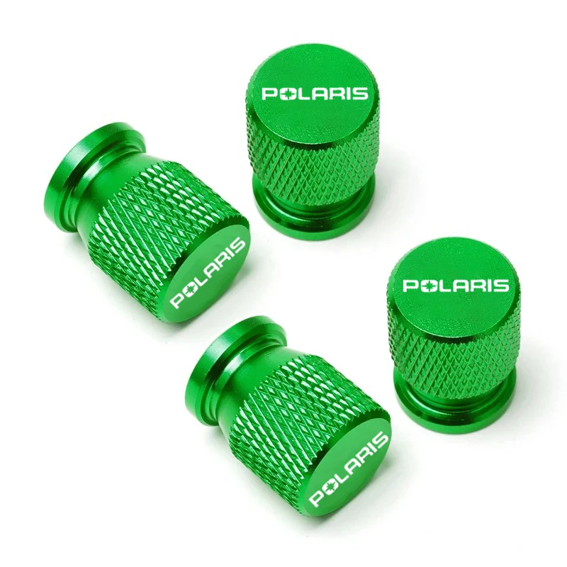 Tapas de válvula de neumático de rueda de coche, cubiertas de vástago de neumático, polvo de aire impermeable para accesorios de automóvil POLARIS, 4 Uds.