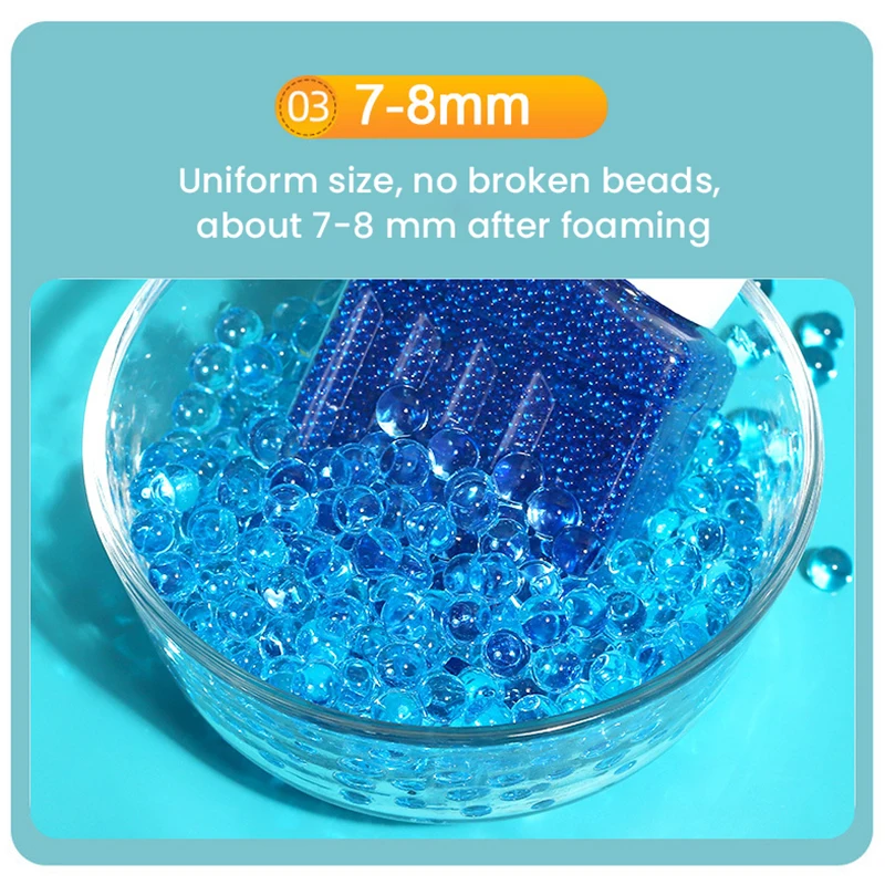 20000 pièces perles d'eau mélange couleur cristal boue Hydrogel Gel polymère gelée boules décor à la maison hydroponique arc-en-ciel bouteille bricolage 7-8mm