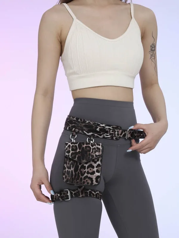 Lawaia Leopard Modische Hüfttasche Gürtel Zubehör 1pc Damen Versteckte Brieftasche Handy Wertsachen Taschen