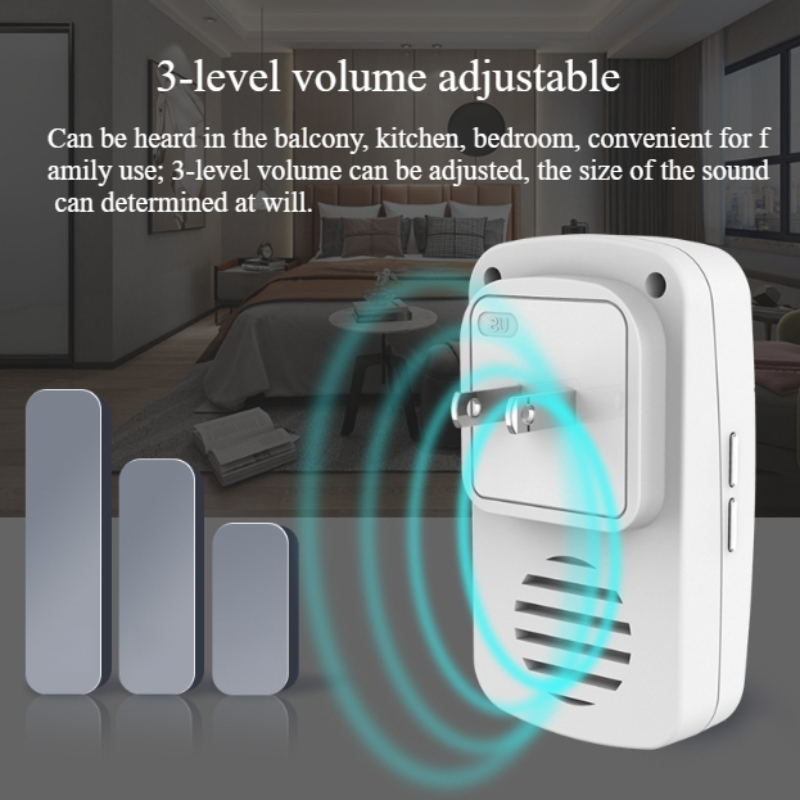 Campainha sem fio à prova d'água, autoalimentada, conjuntos de campainha para casa, ambiente externo, anel cinético, campainha, sem necessidade de bateria