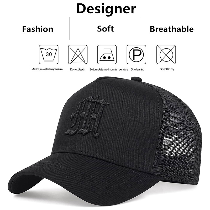 Unisex Gothic Letter Embroidery Baseball Net Caps Spring and Summer Outdoor Adjustable Casual Hats Sunscreen Hat