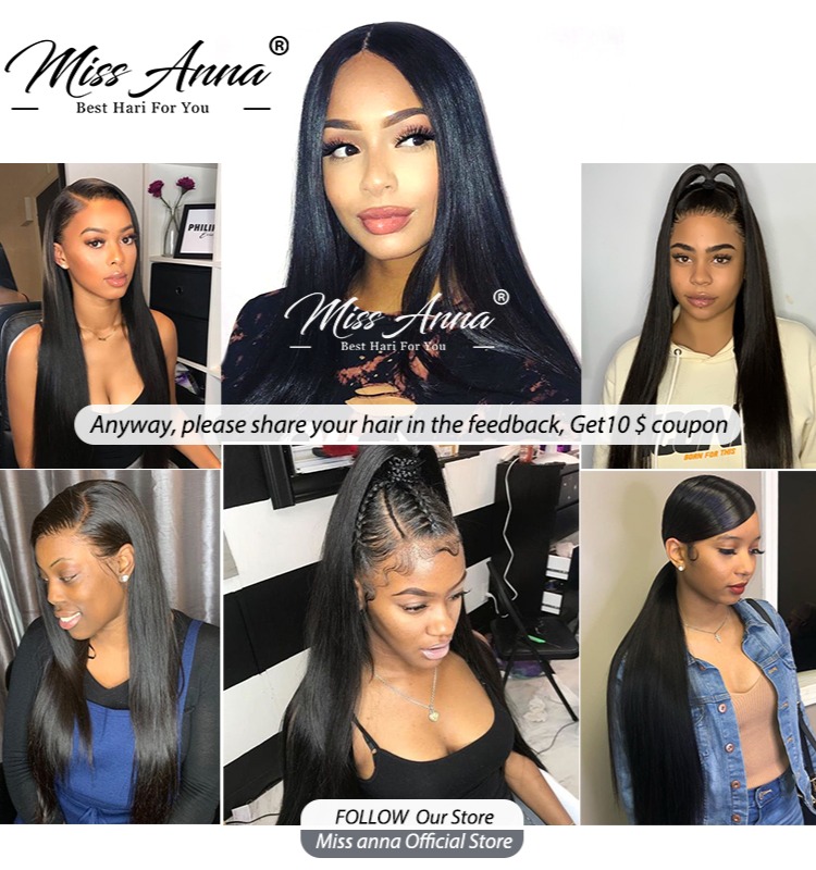 Missanna 36 38 40 インチバンドル人毛ブラジルソフト織りバンドル 3/4 個ストレート人毛バンドル 40 インチヘアエクステンション