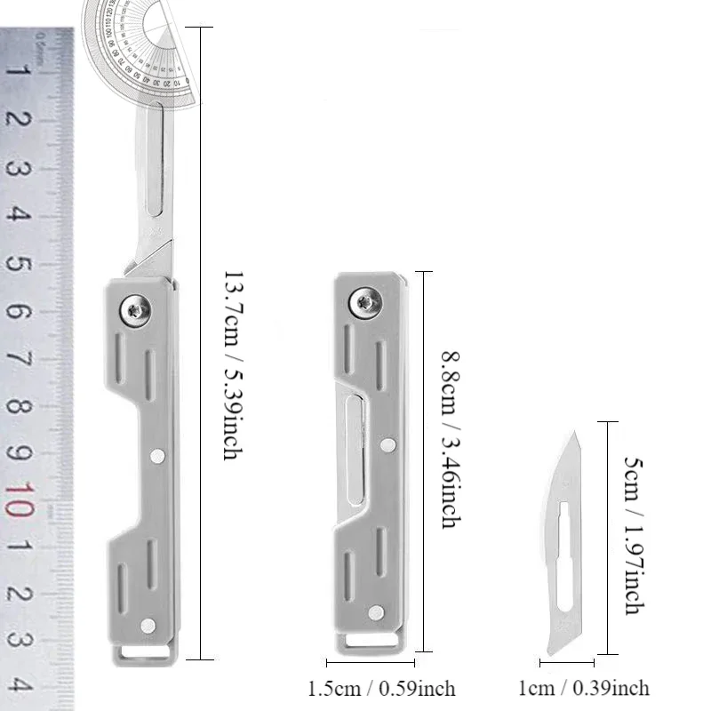 Plastic handle Mini Performance folding Mechanical Cost Scalpel Medical folding knife EDC Outdoor Unpacking pocket knife