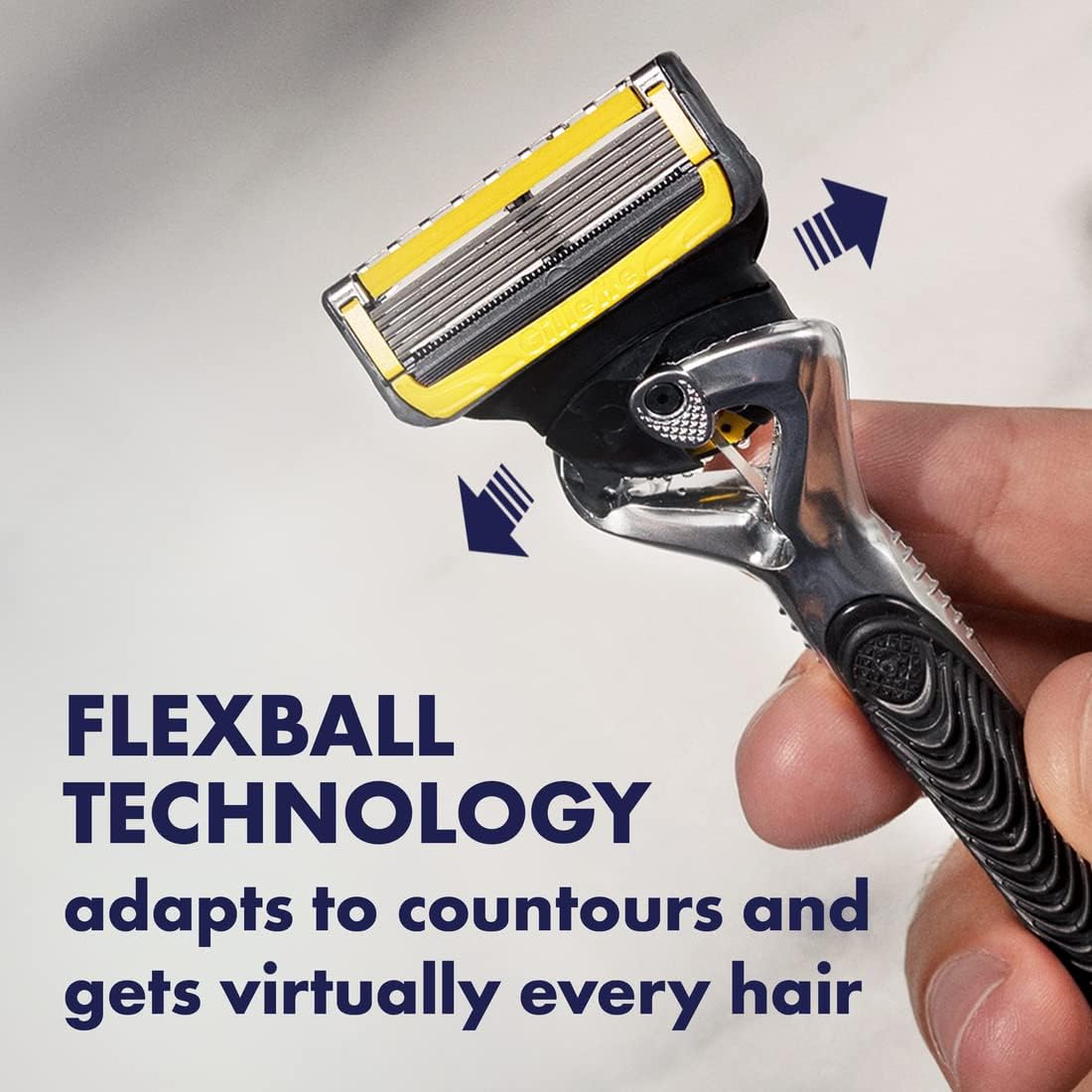 Gillette ProGlide Shield Razor for Men Handle Blade Refills Double Lubrications Flexball Handle Smooth Cutting Hair Razor