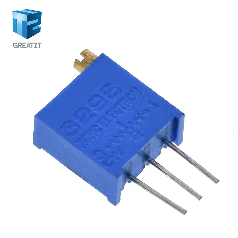 GREATZT 10 шт. 3296 Вт 1k 2k 5k 10k 20k 50k 100k 200k 500k 1M 1ohm триммер триммер тип потенциометра для Arduino