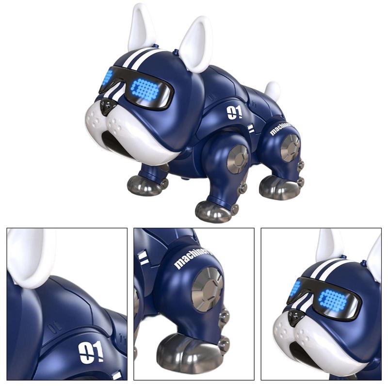 Dance Music Bulldog Robô para Crianças, Cão Interativo Inteligente com Luz, Brinquedos de Educação Infantil para Crianças, Bebés Meninos e Meninas