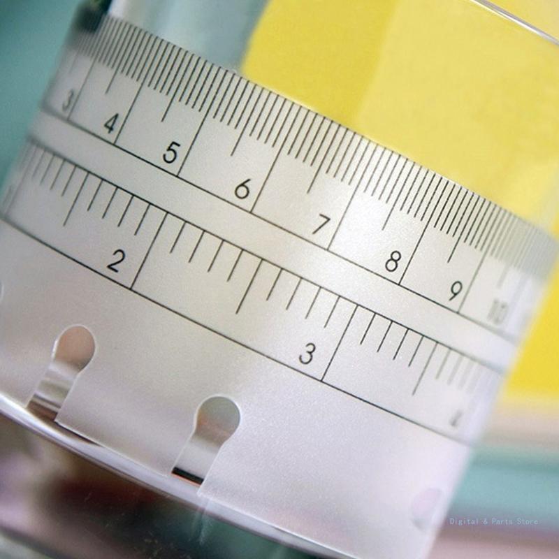 M17F 2 Stück schwarze/durchsichtige Kunststoff-Seitenmarkierungstasche, Seitenfinder, Messlineal für A6-Format für Studenten