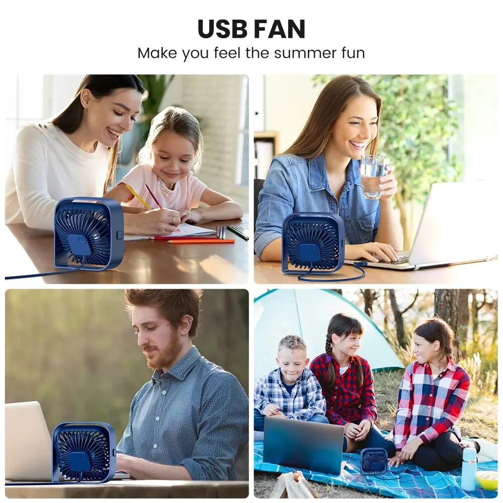 TOPK ミニポータブルファン、USB デスクファンテーブル、静かな 3 スピード風パーソナルファン 360 ° ルームキャンプホーム用回転ヘッドスタンディングファン