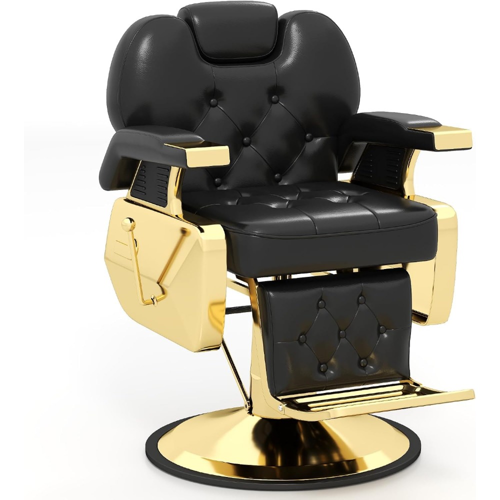 Barber Chair Vintage Salon All Purpose Hydraulic Barber Heavy Duty Hairdresser Spa Equipment–Adjus