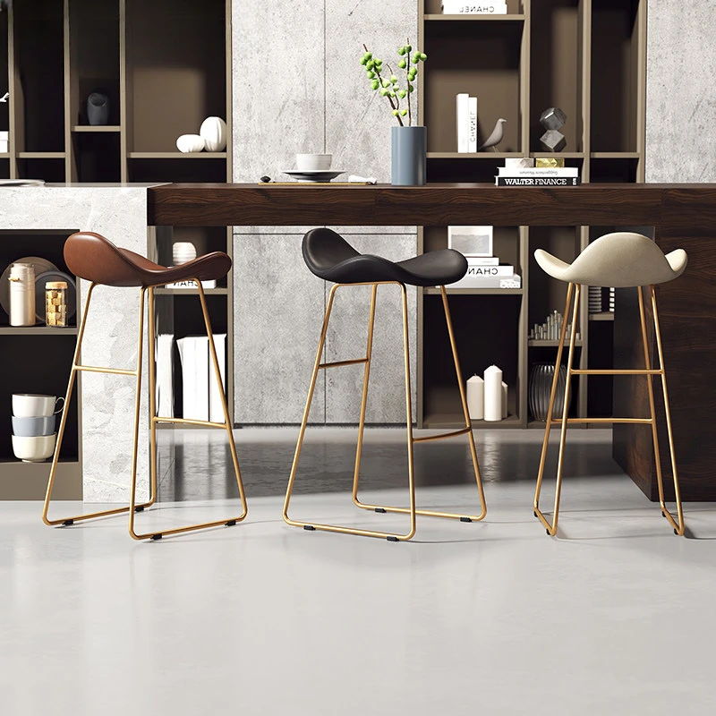 สูงเก้าอี้ห้องครัวความสูงหมุนเก้าอี้บาร์หรูหราพนักพิงเก้าอี้เก้าอี้ห้องนั่งเล่นหนัง Shop Poltrona การออกแบบที่สะดวกสบาย