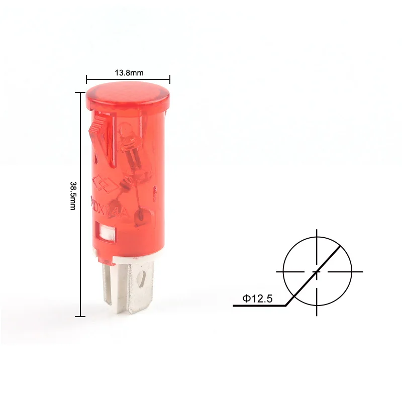 10 Cái/lốc MDX-11A Loại Thẻ Chỉ Báo Light12/24/220/380V Nhựa Đèn Báo Tủ Đông Chỉ Báo Nguồn Điện đỏ Xanh Ánh Sáng Vàng