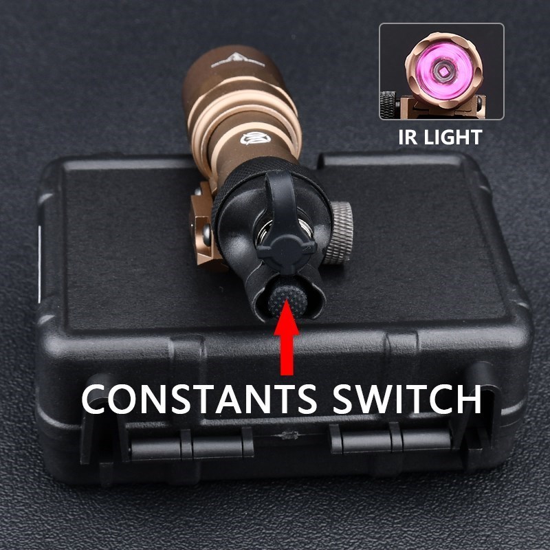 WADSN Airsoft M300 M300B senter taktis IR, lampu berburu senjata pramuka dengan XM07 fungsi ganda saklar topi