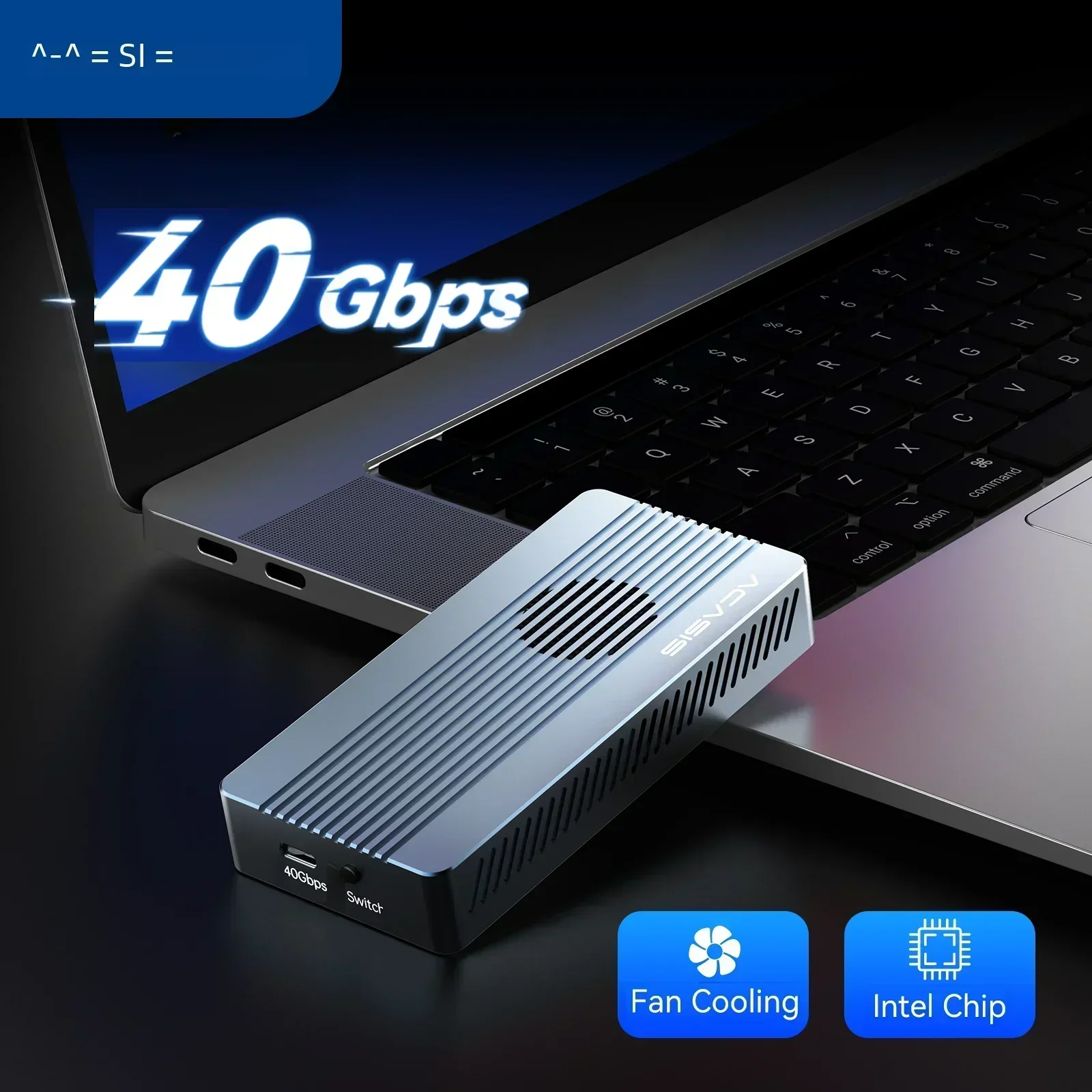 ACASIS 40 Гбит/с USB 4.0 SSD Корпус Thunderbolt NVME M2 Корпус 8 ТБ SSD-совместим с Thunderbolt 4/3 USB3.2/3.1/3.0 JHL7440