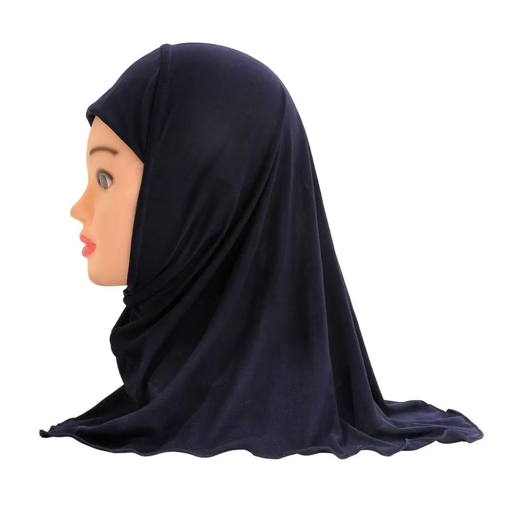 50cm crianças hijabs meninas muçulmanas crianças hijab lenço islâmico xales material macio e elástico para 2 a 7 anos de idade meninas turbante