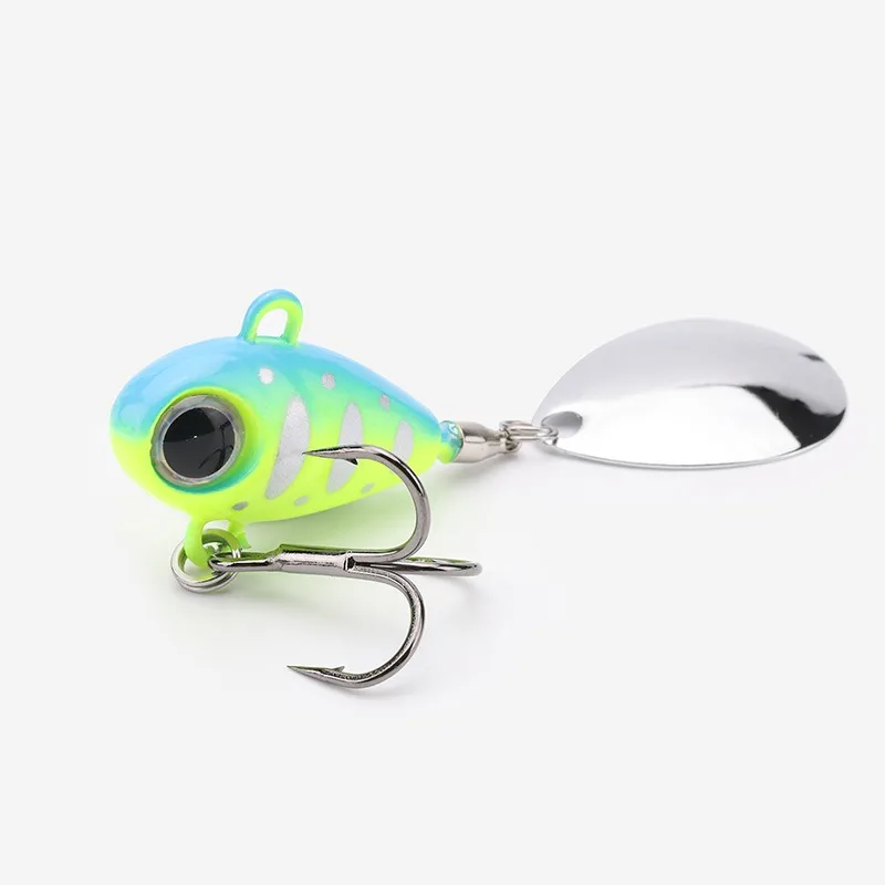 Wobble Rotating Metal VIB Vibration Bait Spinner Spoon Jig Fishing Lures 15g 20g Artificial Hard Baits Sequins Pesca Lure