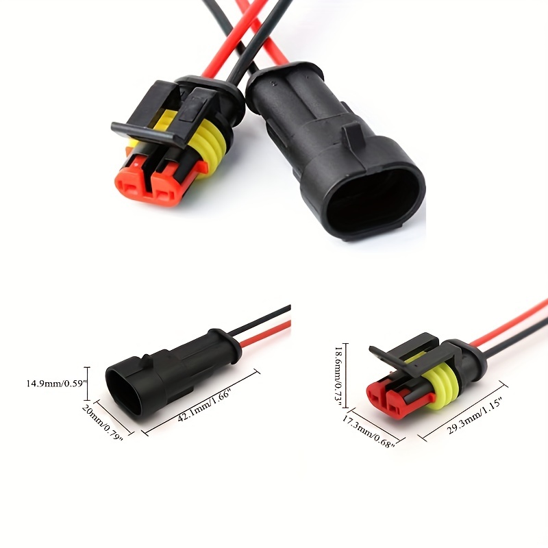 10 connettori per cavi elettrici a 2 pin, presa maschio femmina 18AWG, connettori per cavi a disconnessione rapida per auto, camion