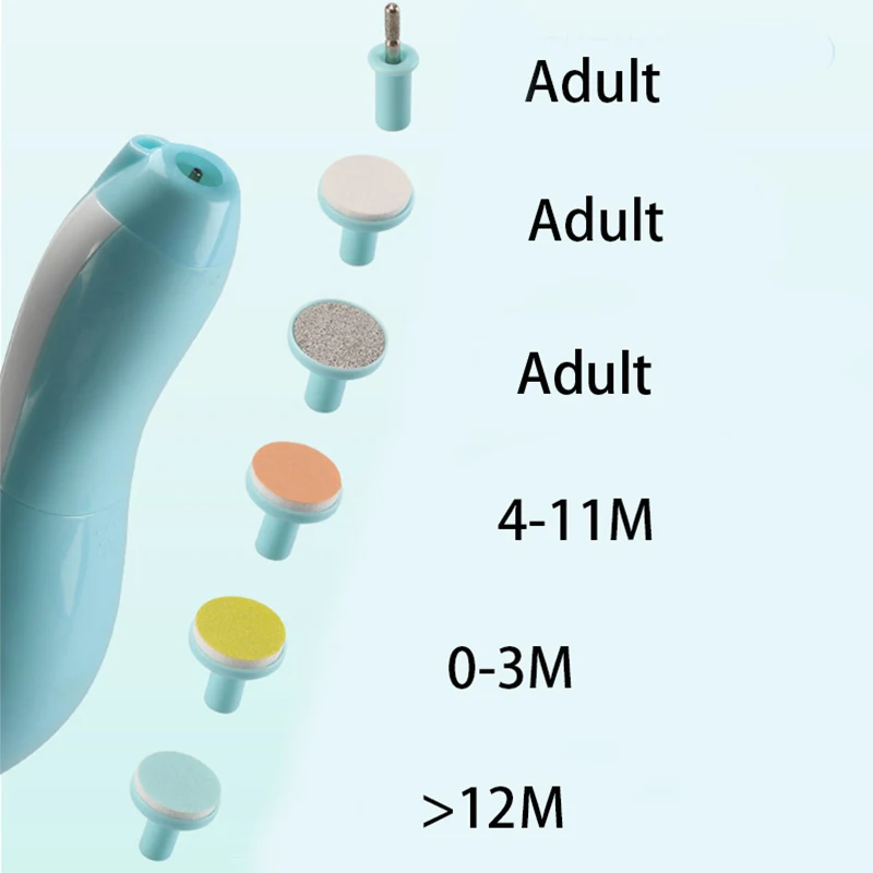 다기능 전기 베이비 커터 트리머 매니큐어 도구 세트 베이비 CareNail 트리머 아기 네일 파일 가위 발가락 손톱