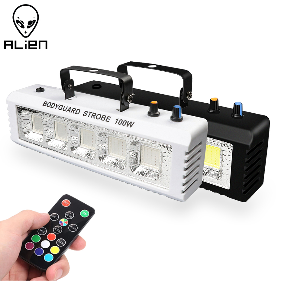 ALIEN RGB Белый DJ Диско Стробоскопы 40 Вт 60 Вт 80 Вт 100 Вт Пульт дистанционного управления Звуковая вспышка Вечеринка Свадьба Праздник Эффект освещения сцены