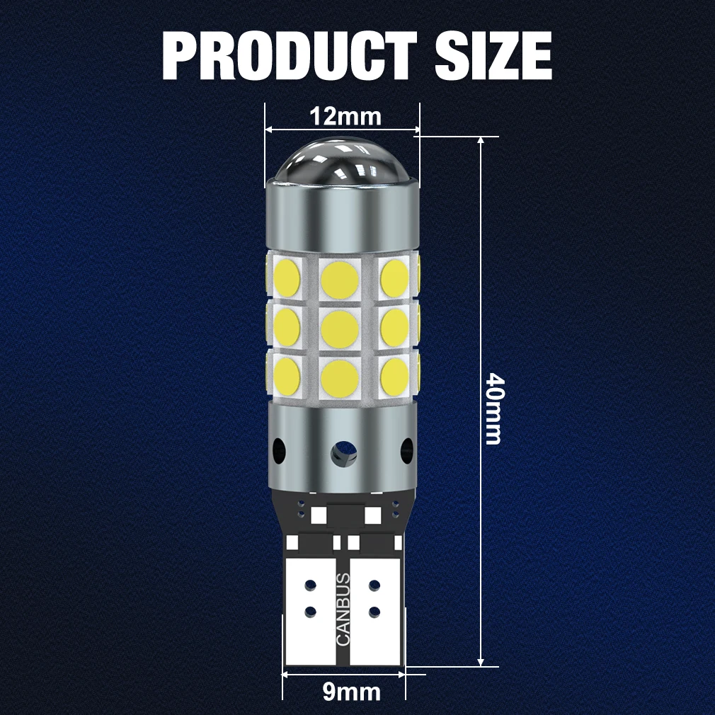 XSTORM T10 bombilla Led W5W LED 168 194 Canbus Nor Error 27SMD 3030 luces de señal de coche lámpara de placa de matrícula 6000K blanco 12V