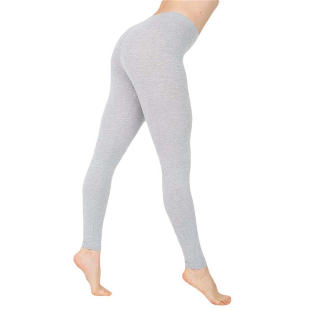Leggings deportivos para mujer, mallas ajustadas de cintura alta elásticas de Color sólido, pantalones lápiz