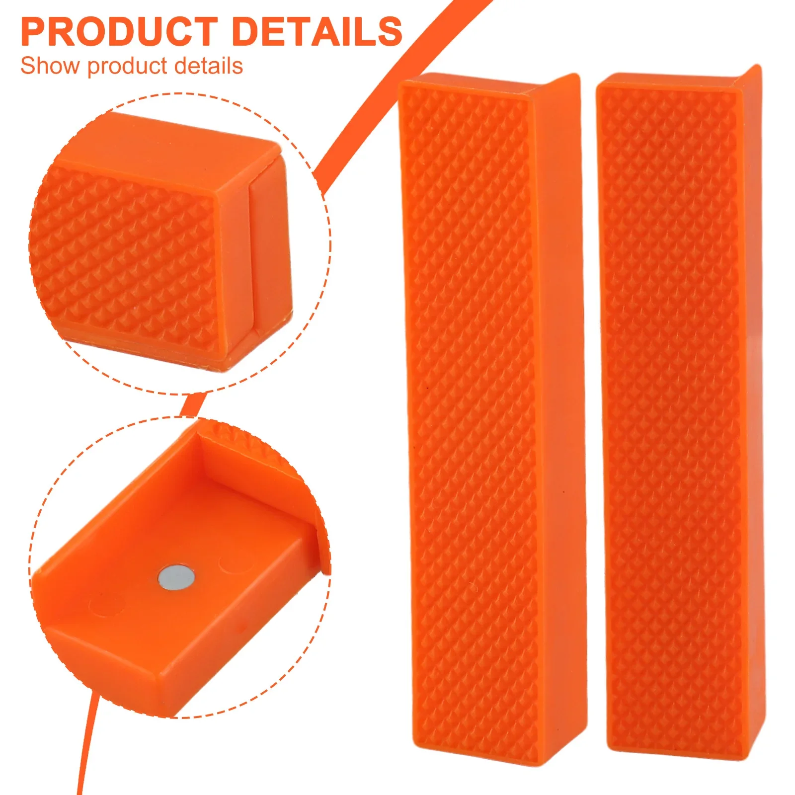 2pcs Magnetic Soft Jaw Pads 4.5/6 Inch For Metal Vise Bench Machine Tools Vise Softs Metal Woodworking Fixing Protection Part