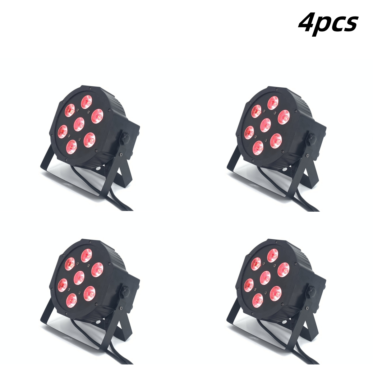 4PCS 7x18W LED Flat SlimPar RGBWA UV Licht 6in1 LED Wash DJ Licht Bühne Dmx512 Bühnenbeleuchtung