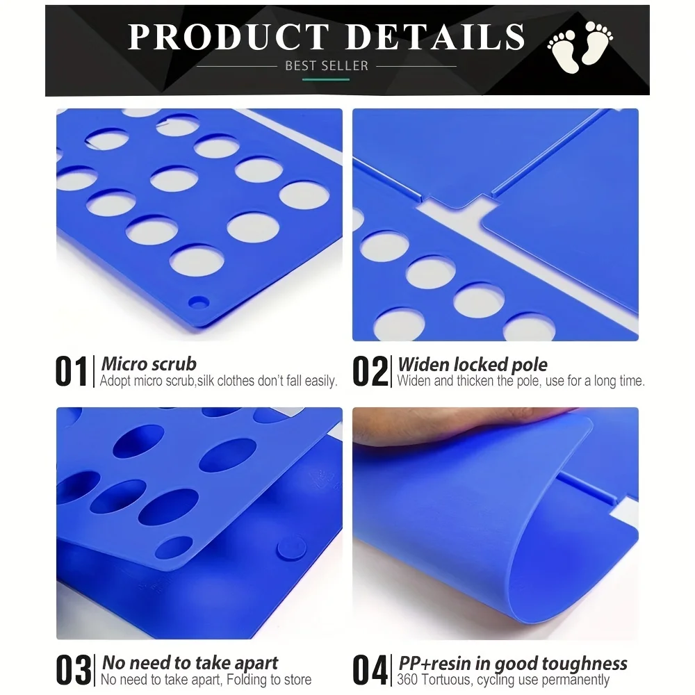 Plastic Clothes Folding Board Easy and Fast Kids Laundry Folder Shirt Folding Board Home Storage Tool for Kid Children Adults