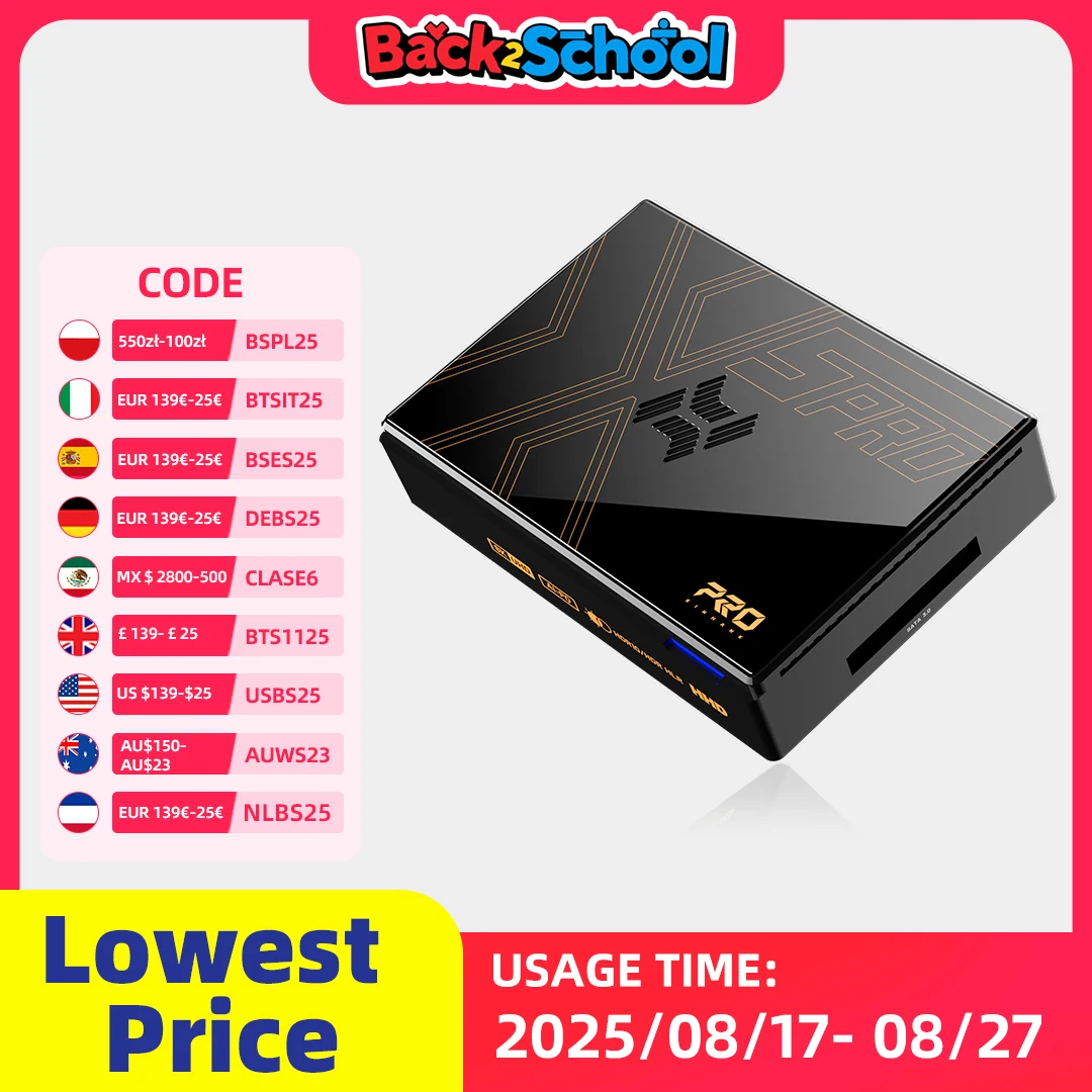 Kinhank Super Console X5 PRO Ретро игровая консоль Plug and Play 4T с 16000 играми для PS2/WII/SS/DC/N64 Android 12 TV Box