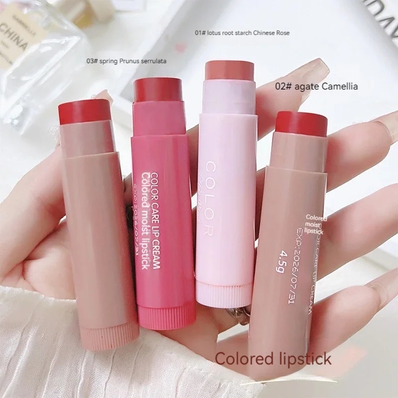 Bálsamo labial hidratante antiseco, fácil de llevar, cuidado de los labios, lápiz labial antigrietas, maquillaje de cuidado coloreado, 3/1 Uds.