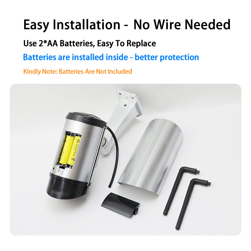 Dummy Wireless Camera Plastic Fake CCTV Camera With Simulation Antena Red Led Flashing AA Battery Surveillance Security System