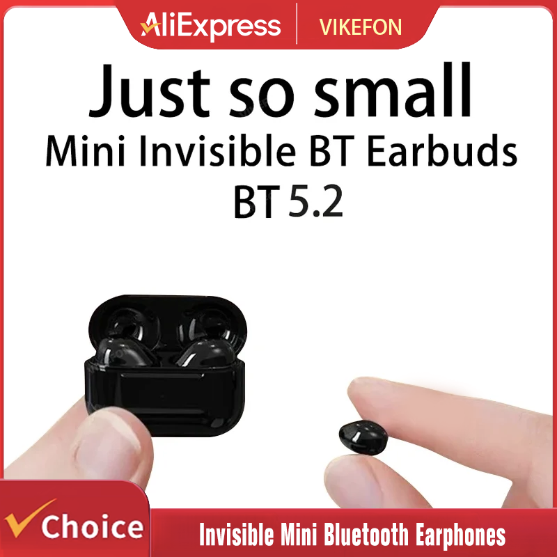 Unsichtbare Kopfhörer, Mini-Kopfhörer, Bluetooth, TWS, kabellos, Sleepwith Mikrofon, HD-Anruf, Semi-In-Ear-Ohrhörer, Rauschunterdrückung