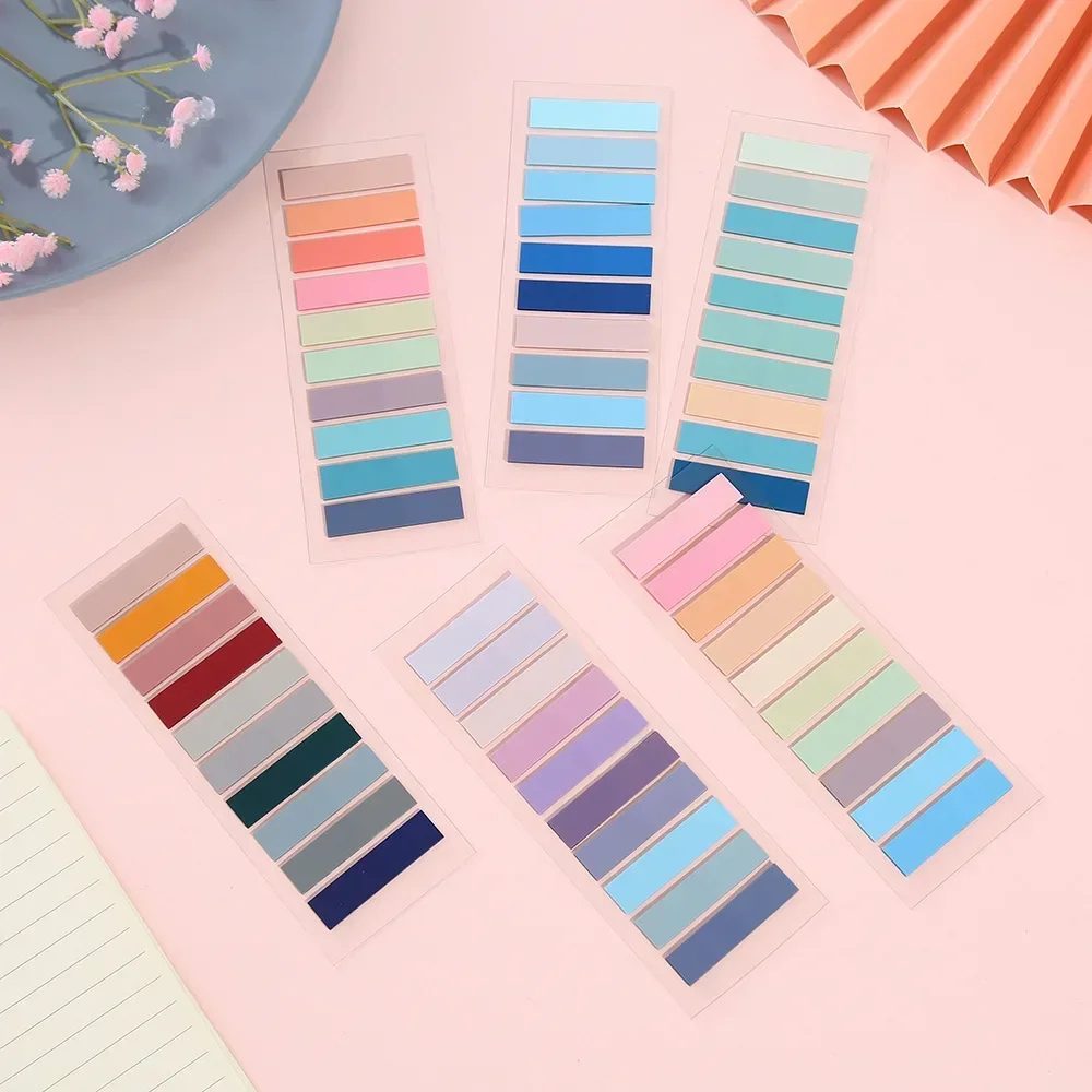 200 Tờ Morandi Trong Suốt Huỳnh Quang Chỉ Số Tab Thú Cưng Mũi Tên Cờ Chú Cho Trang Điểm Đánh Dấu Quy Hoạch Dán Văn Phòng Học