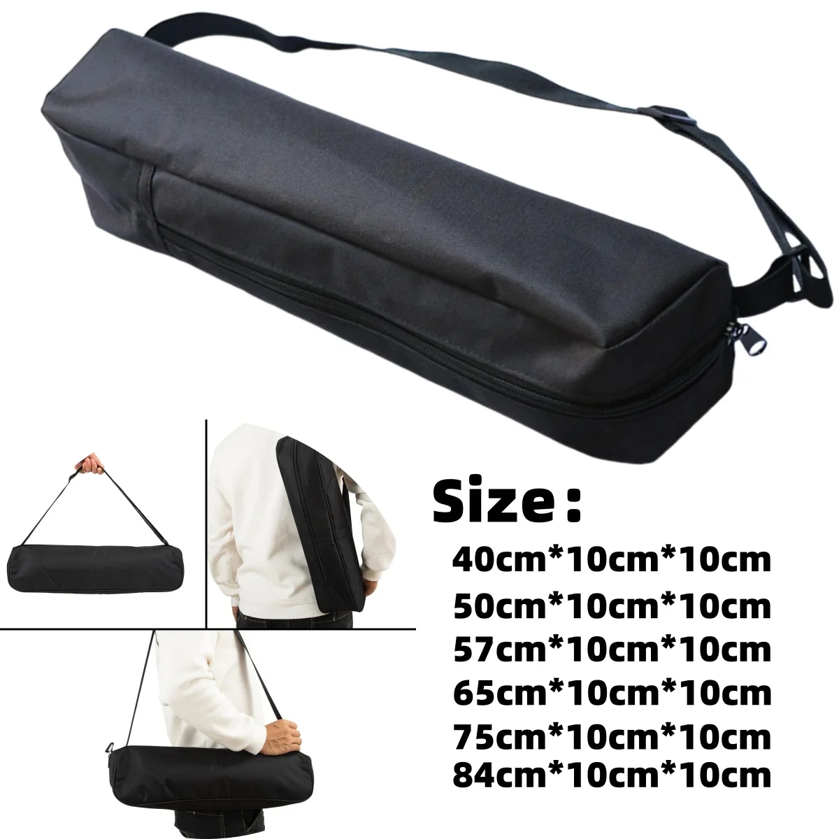 ‌Portable Tripod Storage Bag with Strap - Folding Carrying Case for Microphone Stands & Tripods (40-84cm)