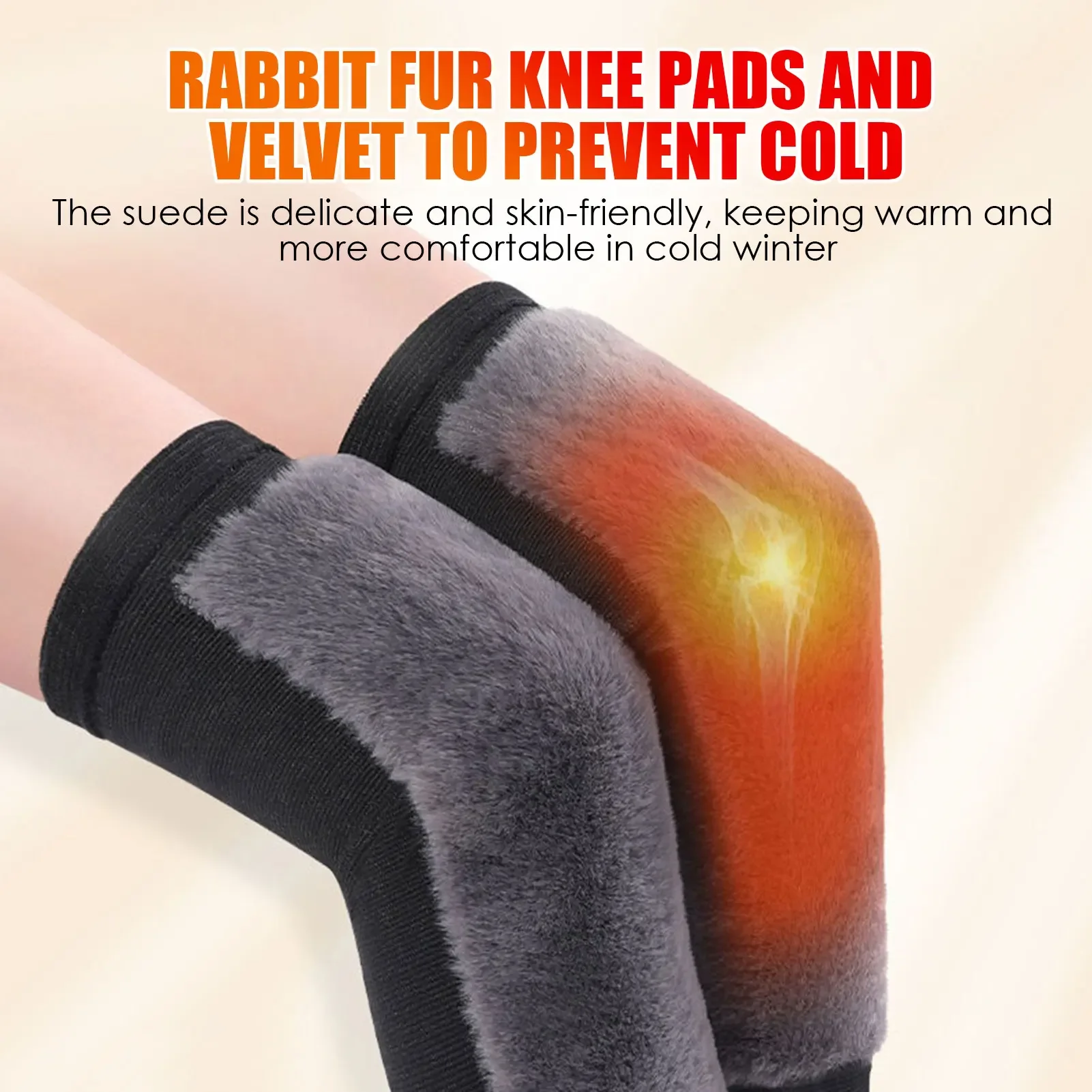 ฤดูหนาว Plush เข่า Pad ความร้อนเข่าสําหรับผู้สูงอายุผู้หญิงผู้ชายเข่า Pads แขนขาสําหรับเล่นสกีขี่จักรยานตั้งแคมป์วิ่ง