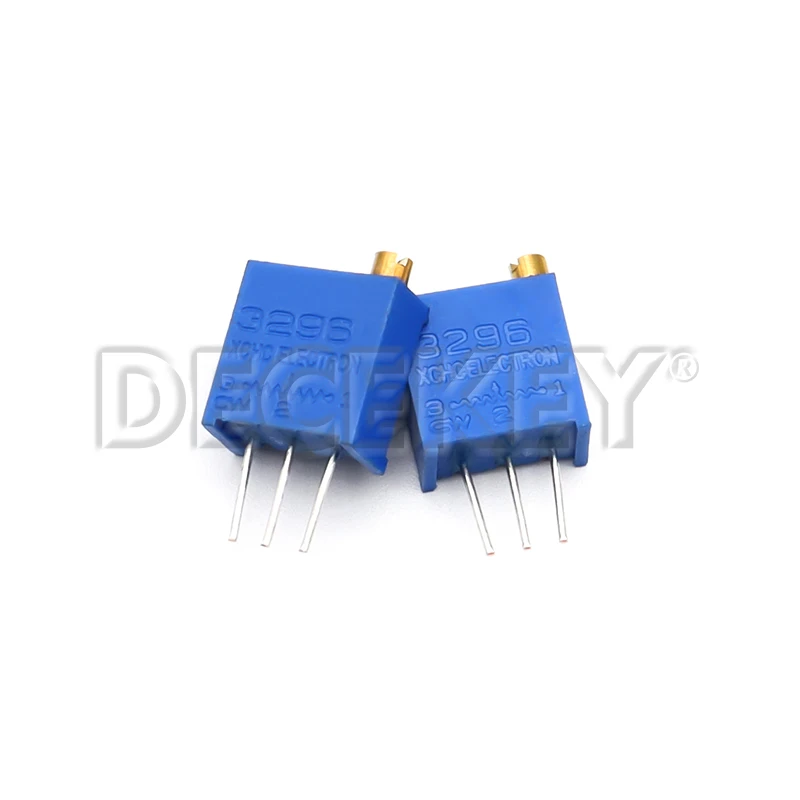 10 Uds 3296W potenciómetro precisión resistencia ajustable recorte multivuelta 1K 2K 5K 10K 100K 103 100R potenciómetro recortador