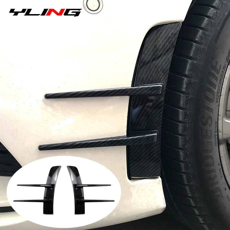 2 uds para Benz Clase A A A180 A200 A220 parachoques delanteros labio ventilación embellecedor alerón Canards divisor accesorio de estilo de coche