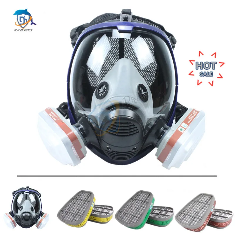 15/17 in 1 chemische Gasmaske 6800 Staub Atemschutzmaske Farbe Insektizid Spray Silikon Vollgesichtsmaske Filter zum Laborschweißen