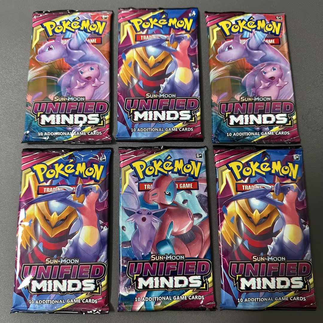4er-Pack Pokemon-Karten 151 Team Up Sun & Moon Thunder Englisches Sammelkartenspiel Evolutions Booster Sammlerstück Kinderspielzeug Geschenke