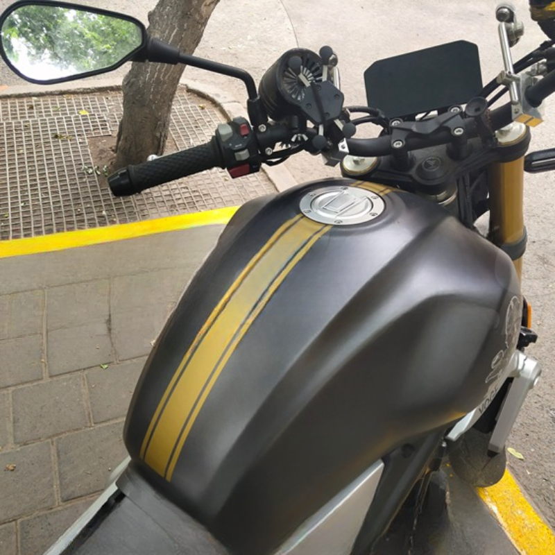Pegatinas de motocicleta a rayas, calcomanías de vinilo autoadhesivas, accesorios de motocicleta para paneles laterales de tanque de combustible, decoración de casco de carreras