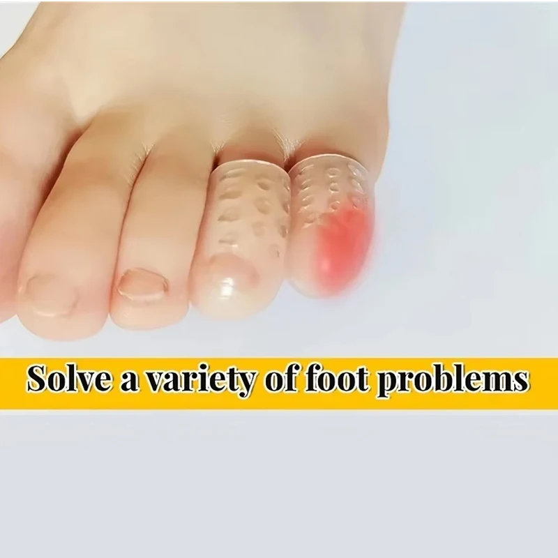 Silicone dedo do pé boné protetor capa polegar manga bolhas de milho alívio da dor toe tubo joanete correção cuidados com os pés