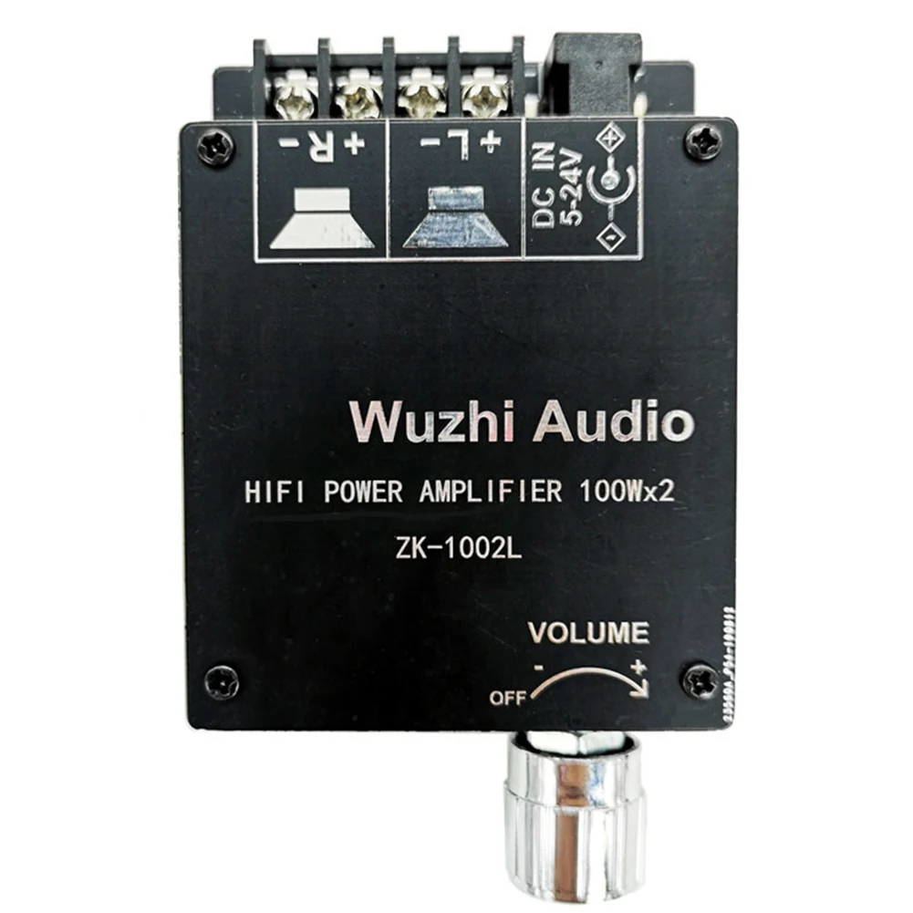 ZK-1002L Mini Placa De Amplificador De Potência De Áudio, Amp Estéreo Compatível Com Bluetooth, 2x100W