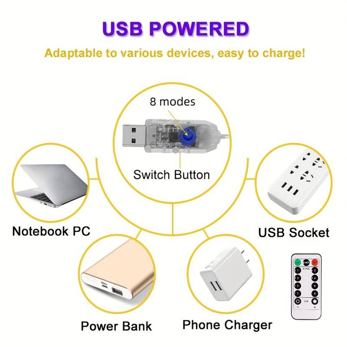 1PC 180LED 폭포 나무 요정 빛 USB 플러그 8 모드 창 커튼 고드름 빛 크리스마스 트리 휴일 파티 장식