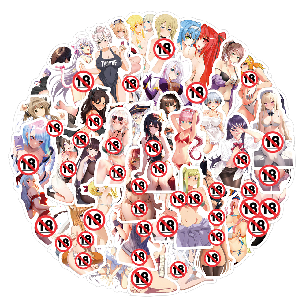 10/30/50/120 個変態セクシーガールステッカー Waifu 大人アニメデカールラップトップオートバイ電話かわいい防水ステッカーおもちゃギフト