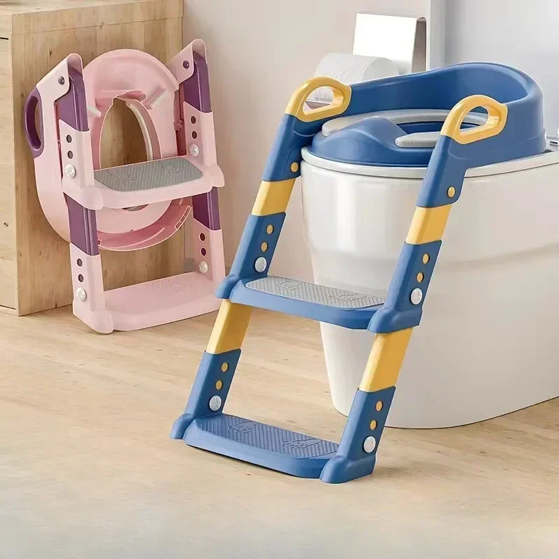 Novo pisou vaso sanitário dobrável para crianças, banco multifuncional para meninos e meninas, treinamento de vaso sanitário para crianças