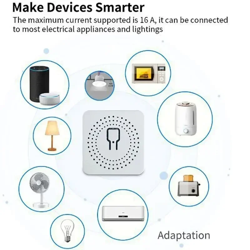 WiFi Smart Switch Module 2-weg Controle Thuis DIY Breaker Relais Lichtschakelaars Spraakbesturing Alexa Alice Google Home AC 100-240V