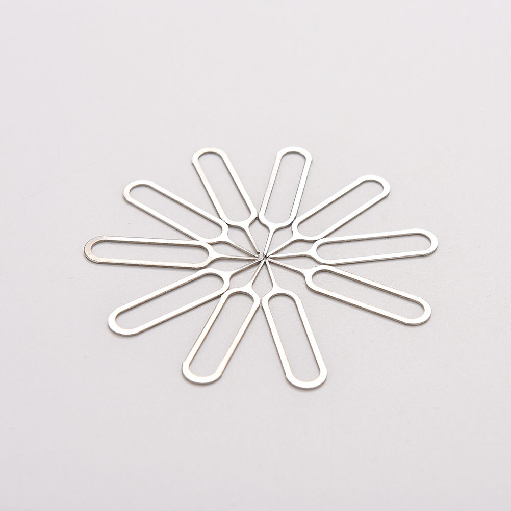 Aço inoxidável Sim Card Tray Remoção Eject Pin Ferramenta Chave, Agulha para Huawei, iPhone, iPad, Samsung, 10pcs por conjunto