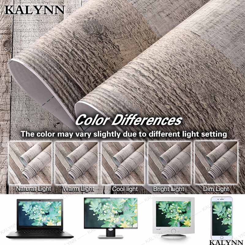 Papel de contato de madeira casca e vara papel de parede autoadesivo removível vintage falso madeira prancha prateleira decoração para casa