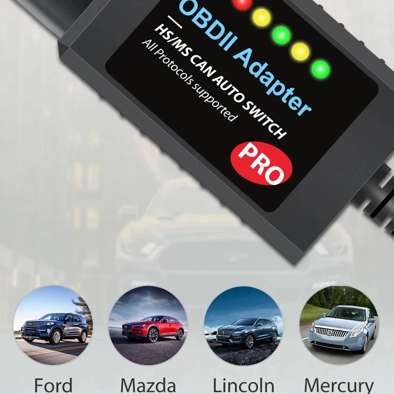 FORScan Pro ELM327 V1.5 Voor Ford Codering Auto Diagnostic Tool HS/MS KAN Auto Schakelaar USB OBD2 Scanner Adapter