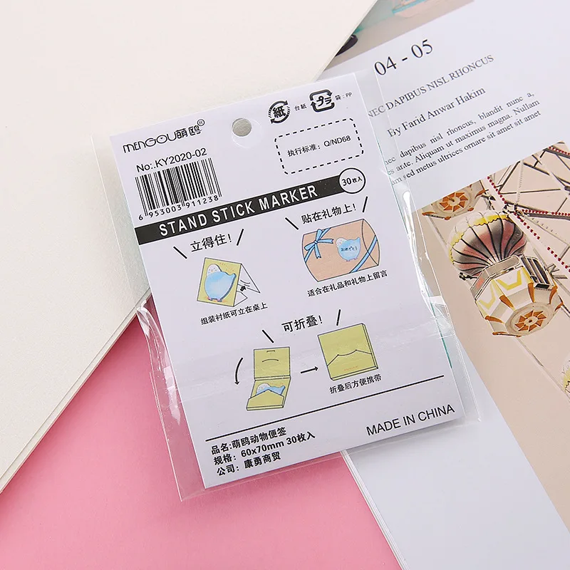 1 ชิ้น Lytwtw น่ารัก Kawaii สัตว์ Sticky Notes Notepad Memo Pads Office School Supply เครื่องเขียน Panda Cat สติกเกอร์